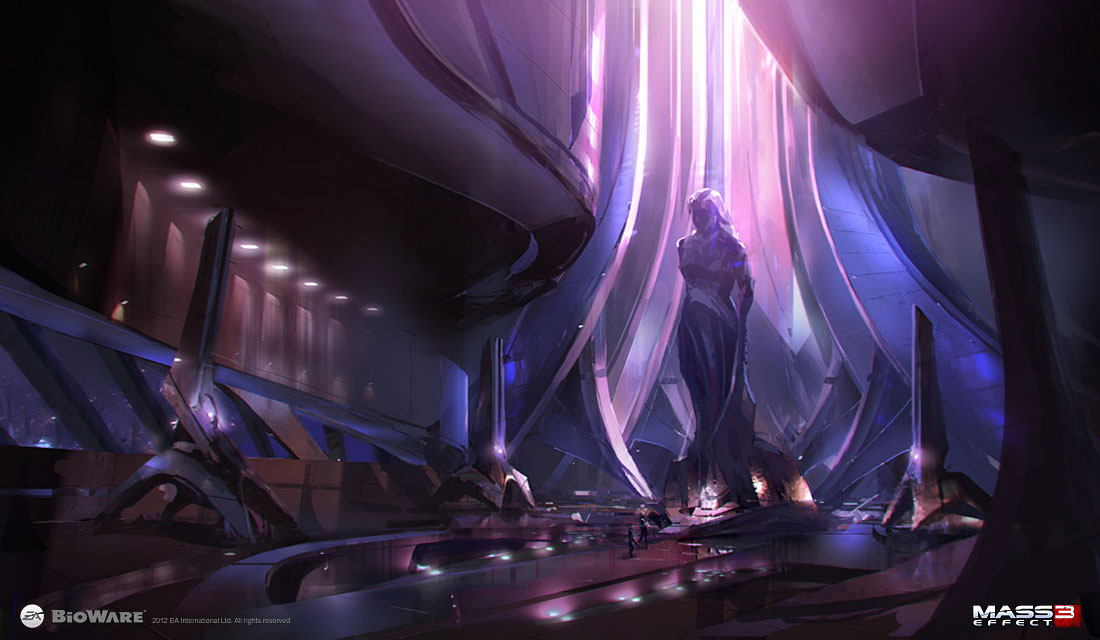 Thessia Temple Art from Mass Effect 3