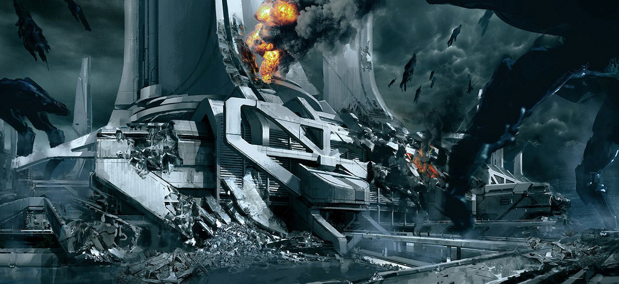 Thessia Reaper Attack Art from Mass Effect 3