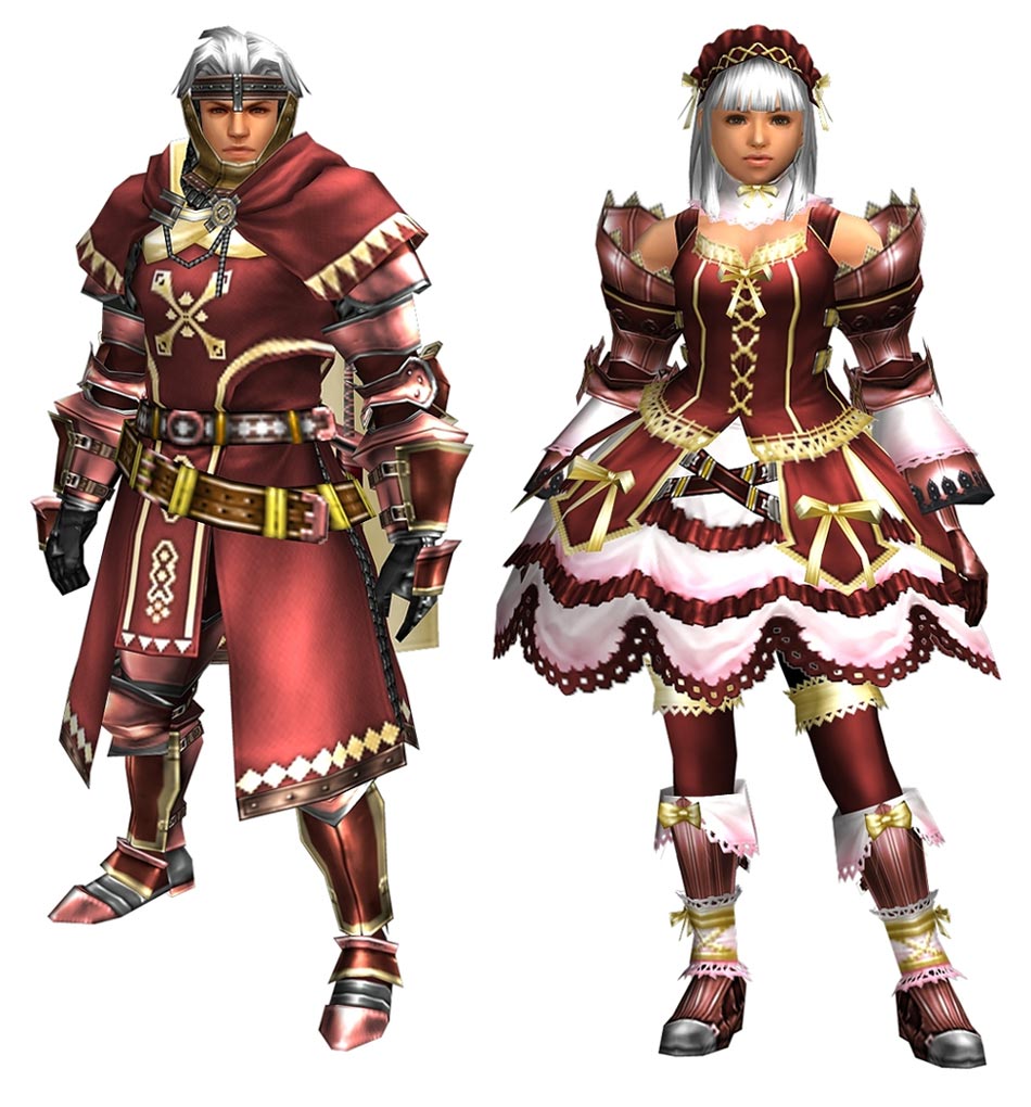 Red Hantazugirudo Armor Art from Monster Hunter Frontier