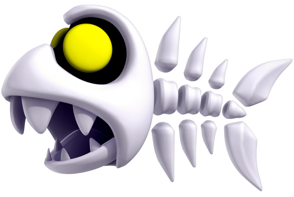 Fishbone Art from New Super Mario Bros. U