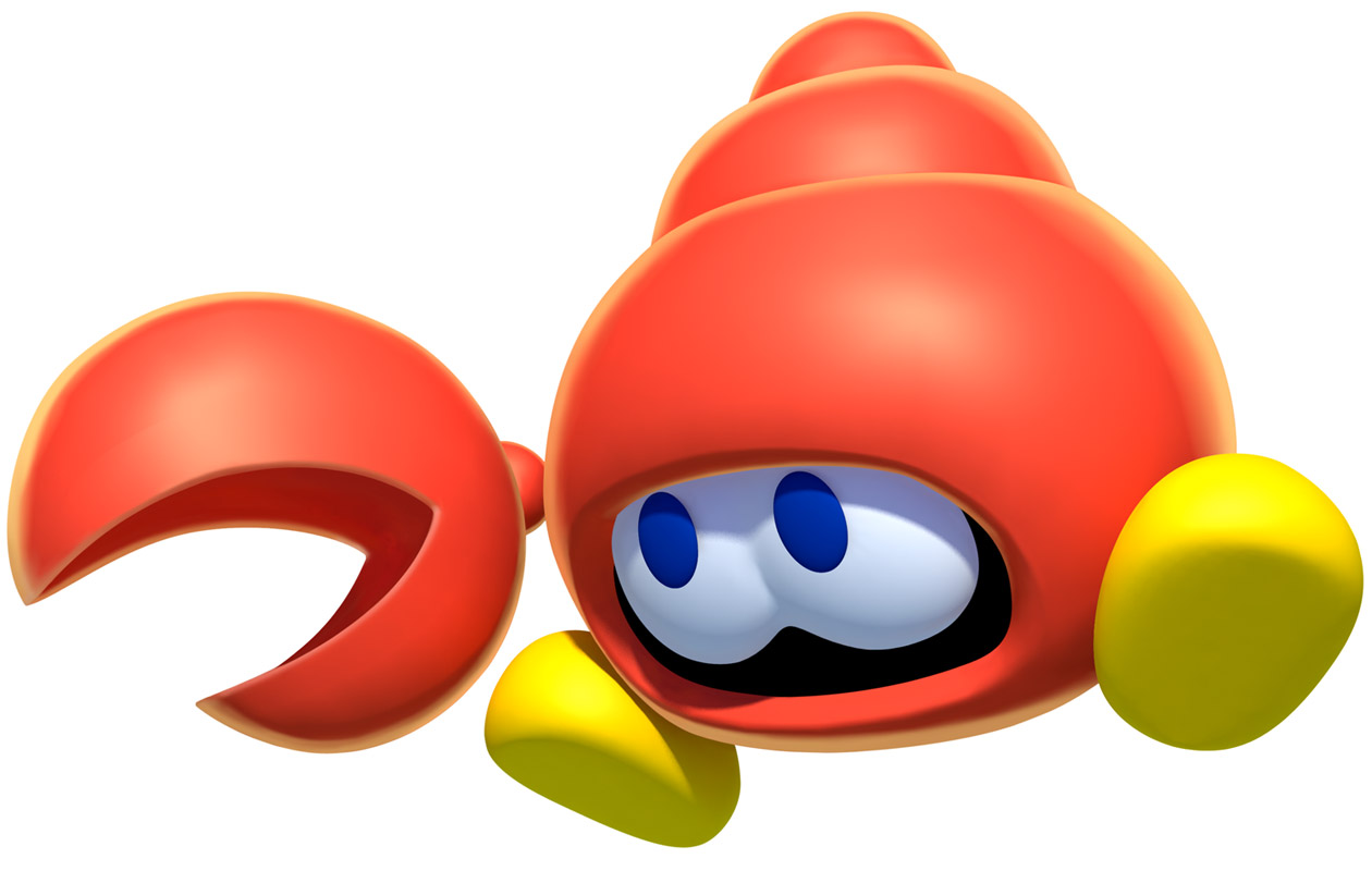 Huckit Crab Art from New Super Mario Bros. U