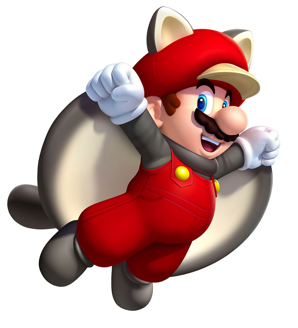 Mario in Flying Squirrel Suit Art from New Super Mario Bros. U