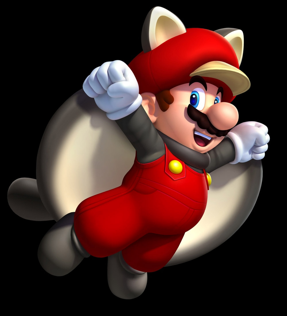 Mario in Flying Squirrel Suit Art from New Super Mario Bros. U