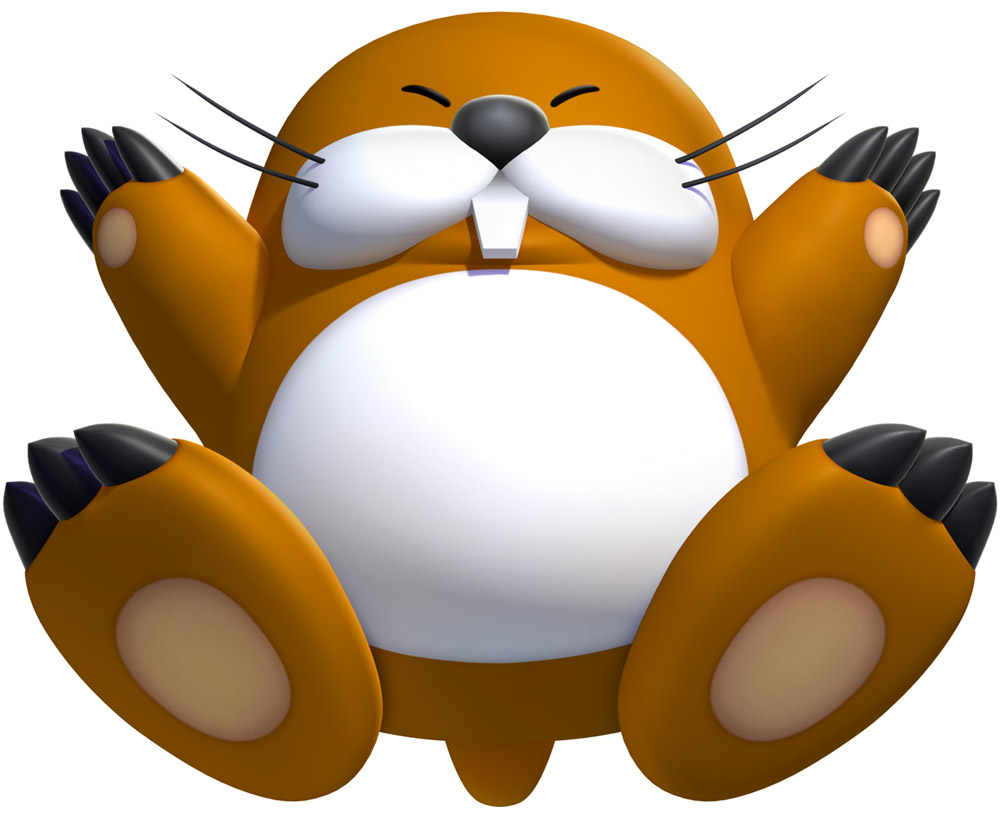 Monty Mole Art from New Super Mario Bros. U