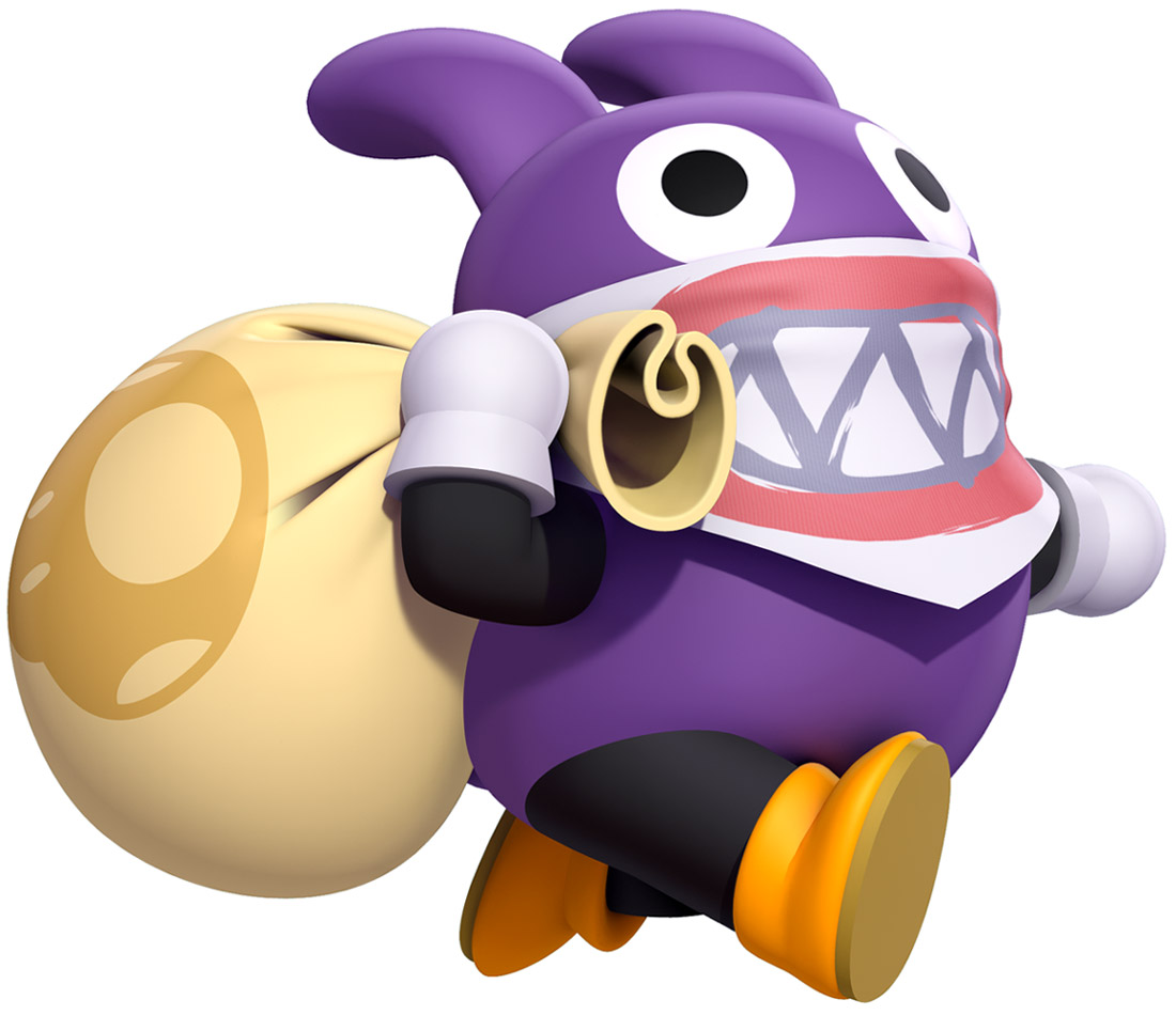 Nabbit Art from New Super Mario Bros. U