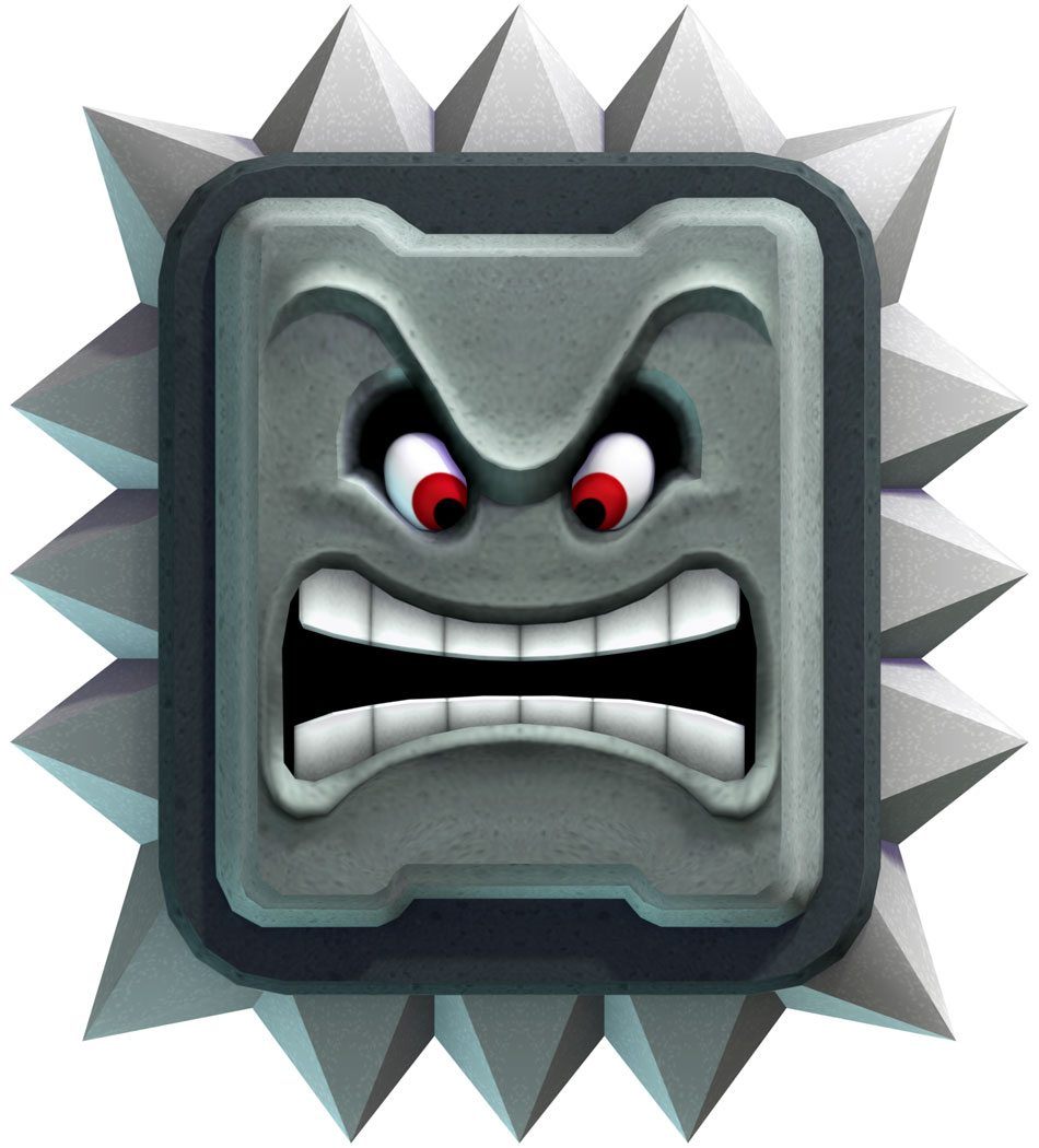 Thwomp Art from New Super Mario Bros. U