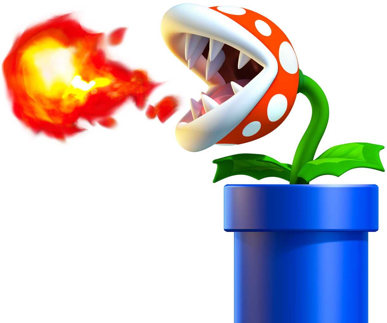 Venus Fire Trap Art from New Super Mario Bros. U