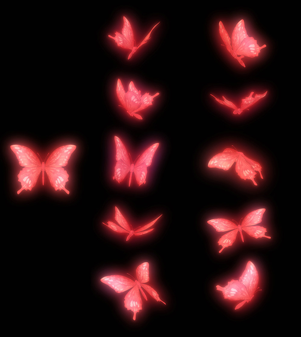 Crimson Butterflies Art from Project Zero 2: Wii Edition