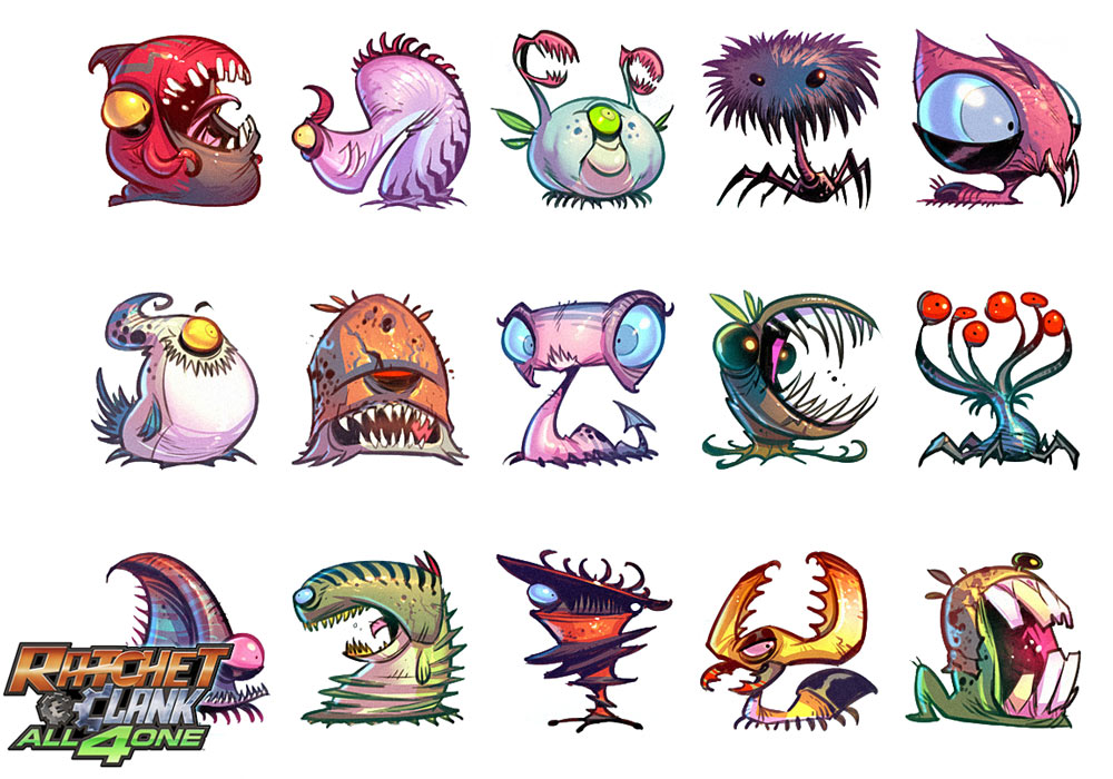 Creatures Art from Ratchet & Clank: All 4 One