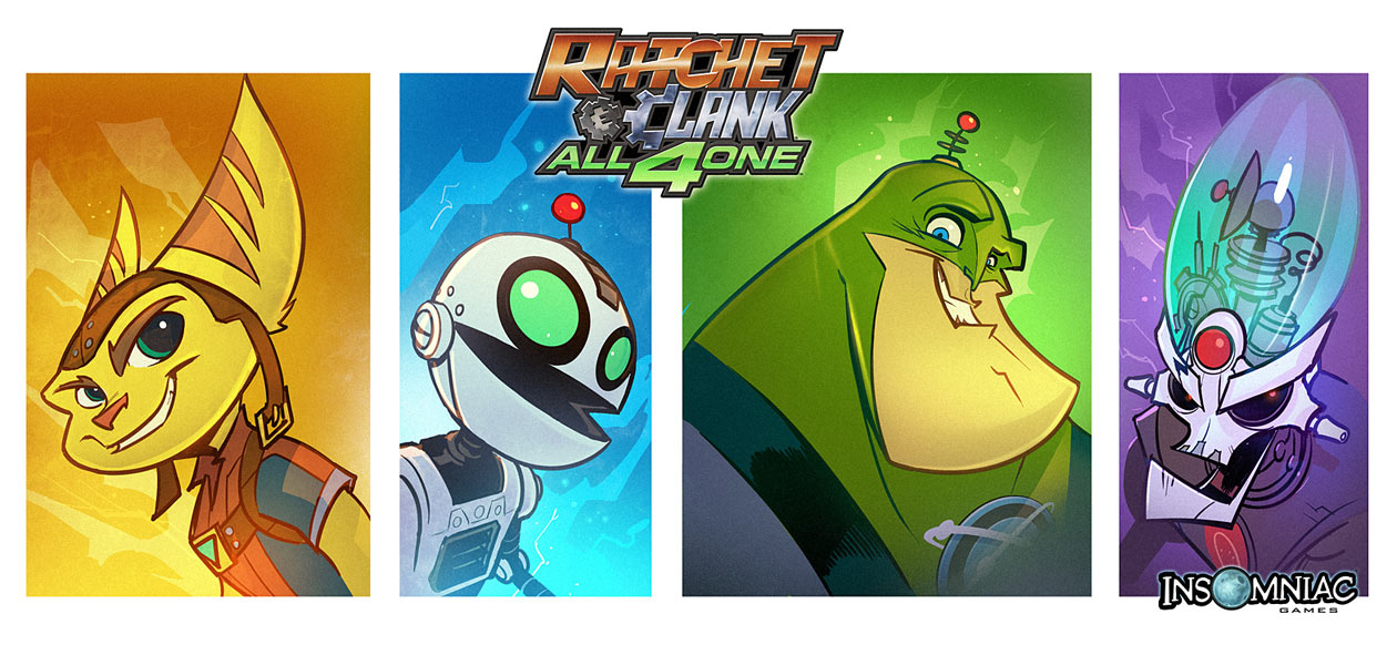 Hero Portraits Art from Ratchet & Clank: All 4 One