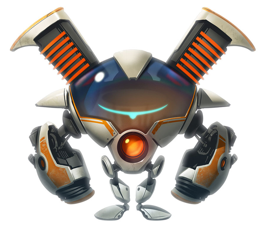 Policebot Art from Ratchet & Clank: All 4 One