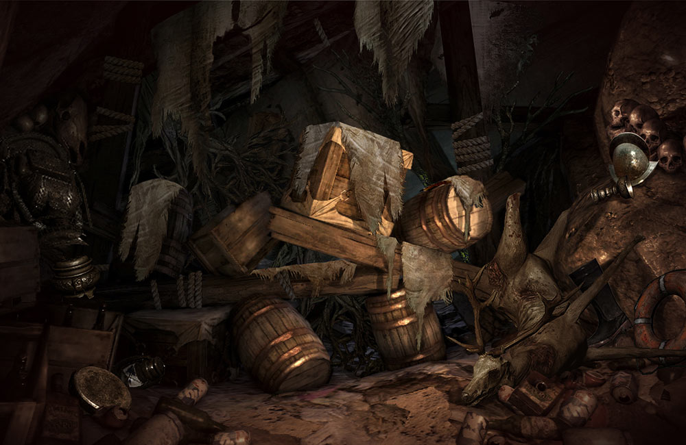 Burnable Barrier Art from Tomb Raider