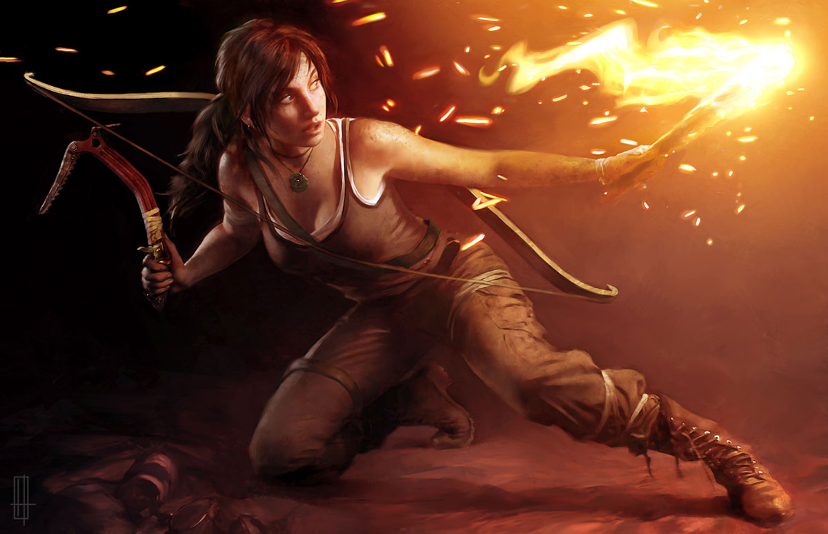 Into the Darkness by Brian Horton Art from Tomb Raider
