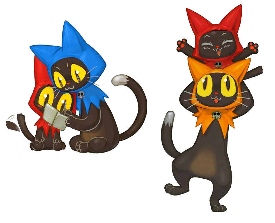 Cat Hoods Art from The Wizard of Oz: Beyond the Yellow Brick Road