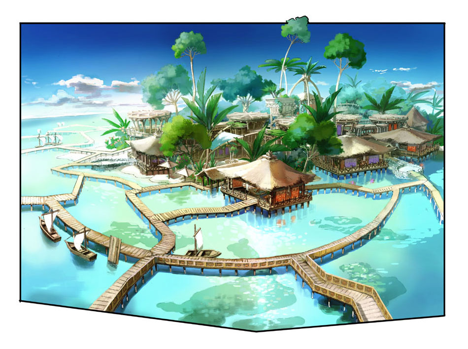 Island Village Art from The Wizard of Oz: Beyond the Yellow Brick Road