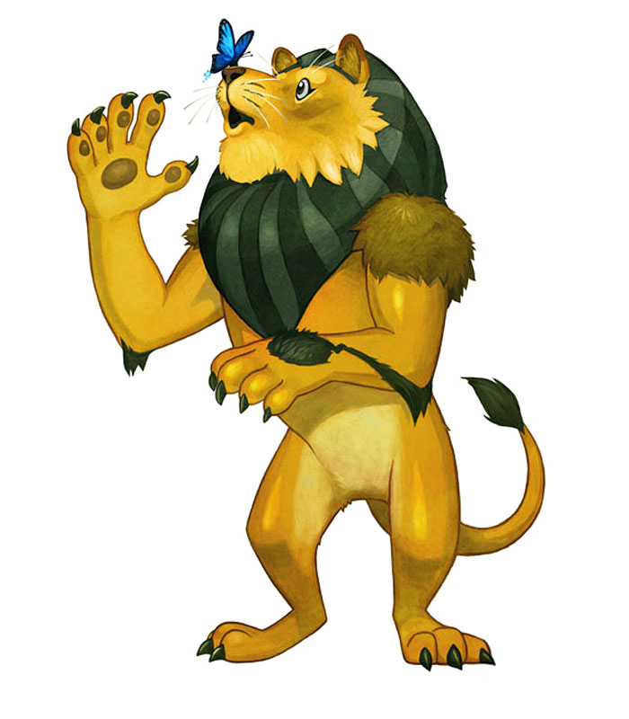 Lion Art from The Wizard of Oz: Beyond the Yellow Brick Road