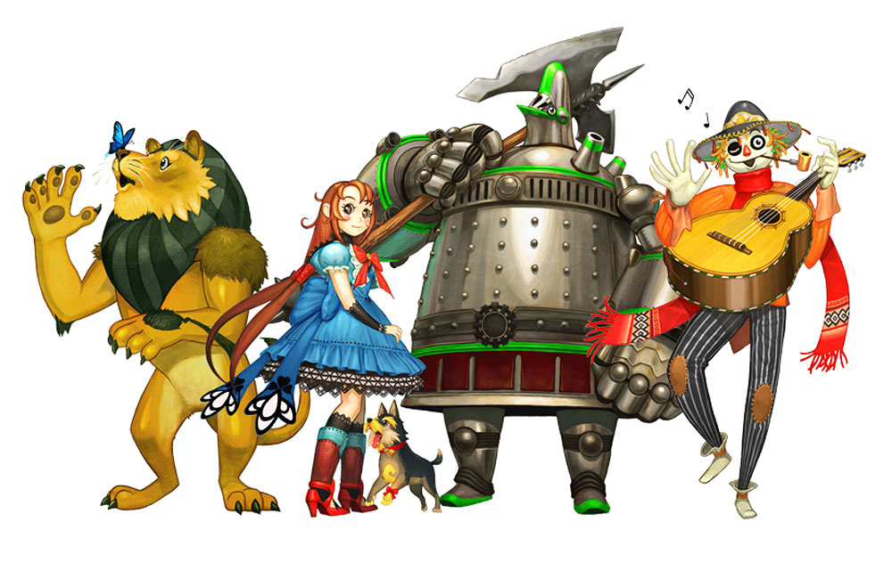 Main Characters Art from The Wizard of Oz: Beyond the Yellow Brick Road