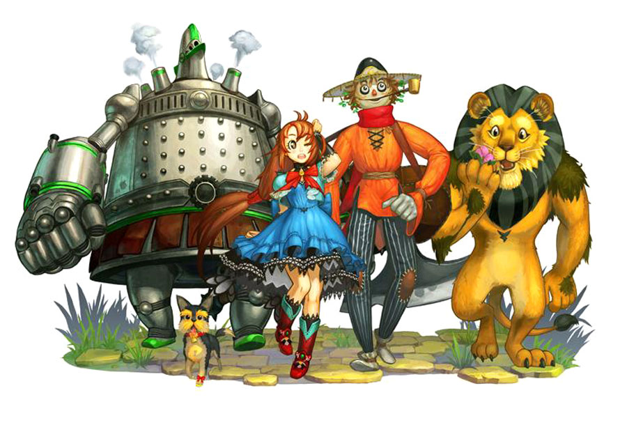 Main Characters Art from The Wizard of Oz: Beyond the Yellow Brick Road