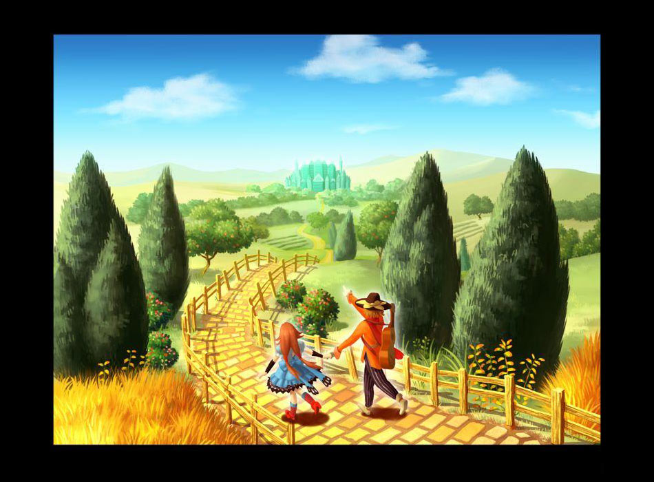 Road to Oz Castle Art from The Wizard of Oz: Beyond the Yellow Brick Road
