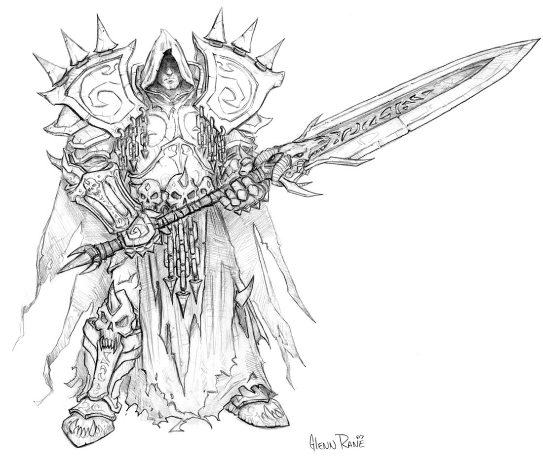 Death Knight Sketch from World of Warcraft: Wrath of the Lich King