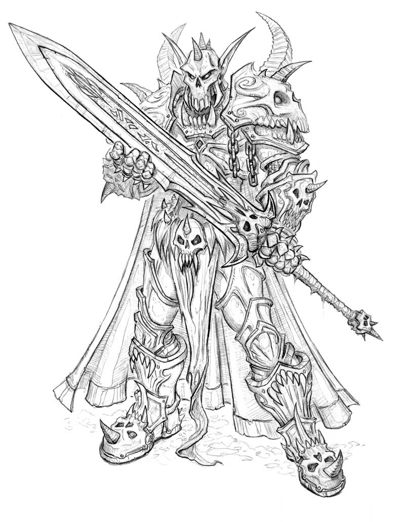 Death Knight, Night Elf Art from World of Warcraft: Wrath of the Lich King