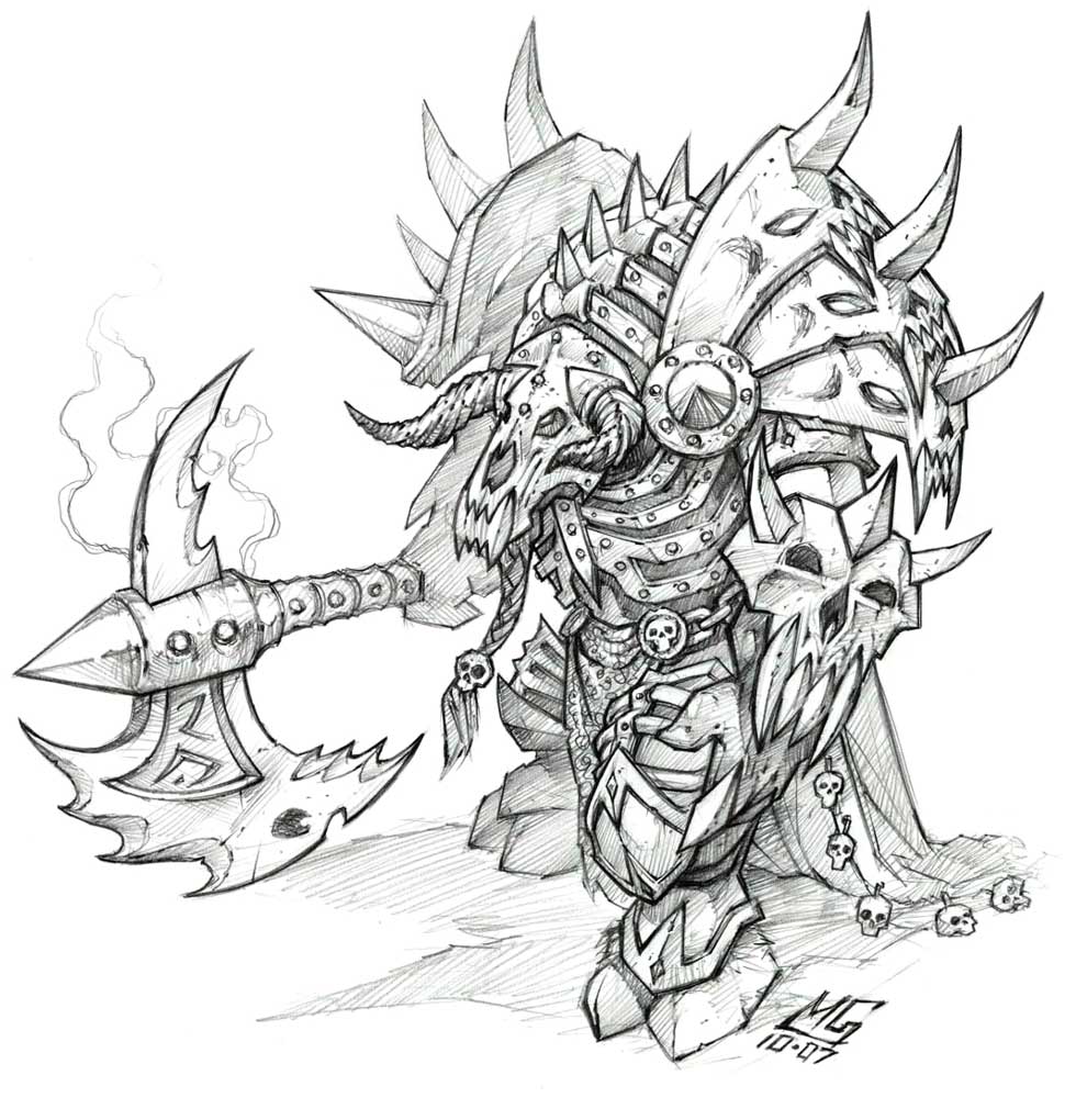 Death Knight, Tauren Art from World of Warcraft: Wrath of the Lich King