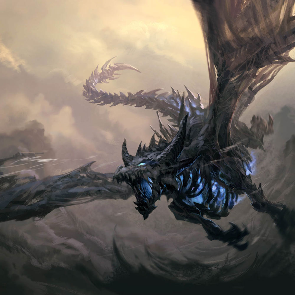 Frost Wyrm Flying Art from World of Warcraft: Wrath of the Lich King