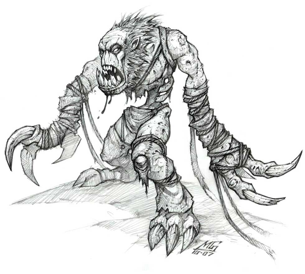 Ghoul Art from World of Warcraft: Wrath of the Lich King