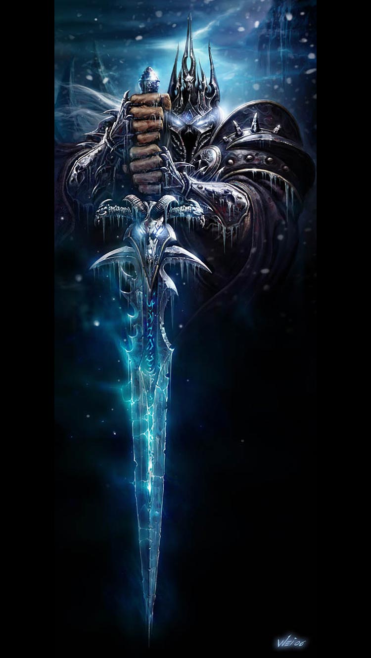 Lich King & Frostmourne Art from World of Warcraft: Wrath of the Lich King
