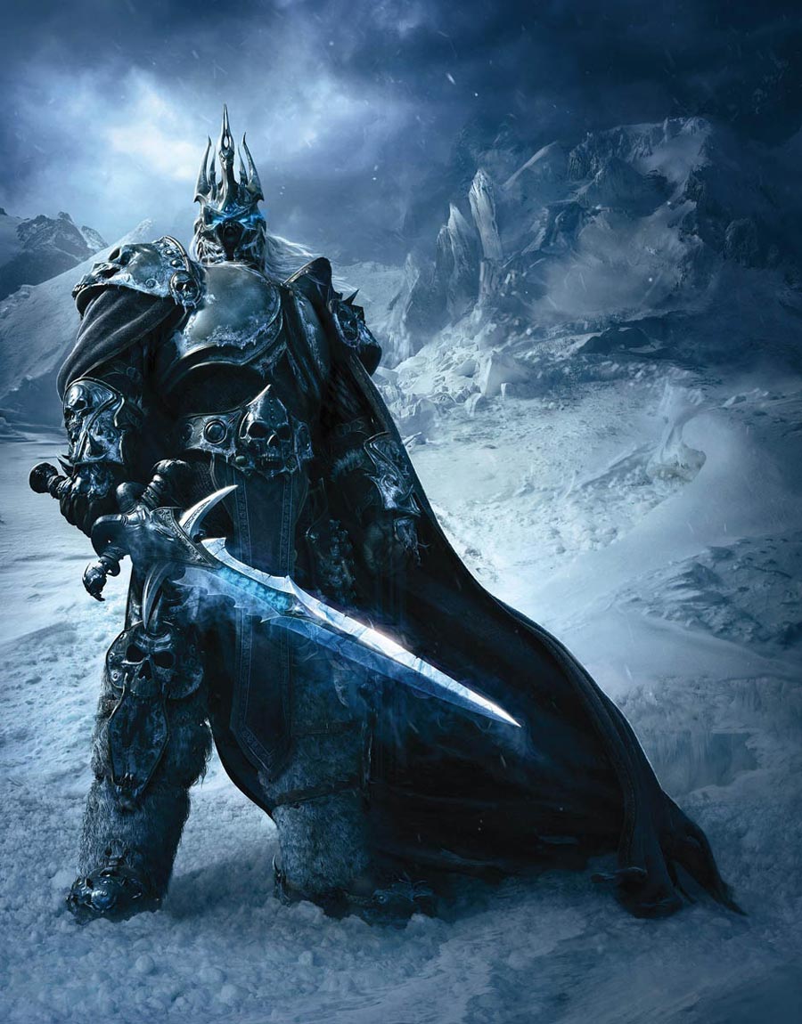 Lich King in Snow Art from World of Warcraft: Wrath of the Lich King