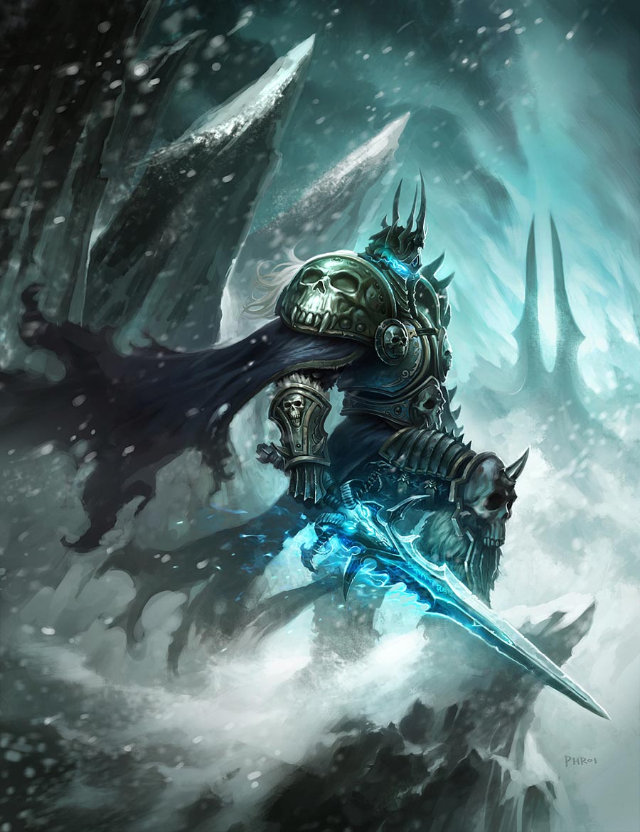Lich King on Cliff Art from World of Warcraft: Wrath of the Lich King
