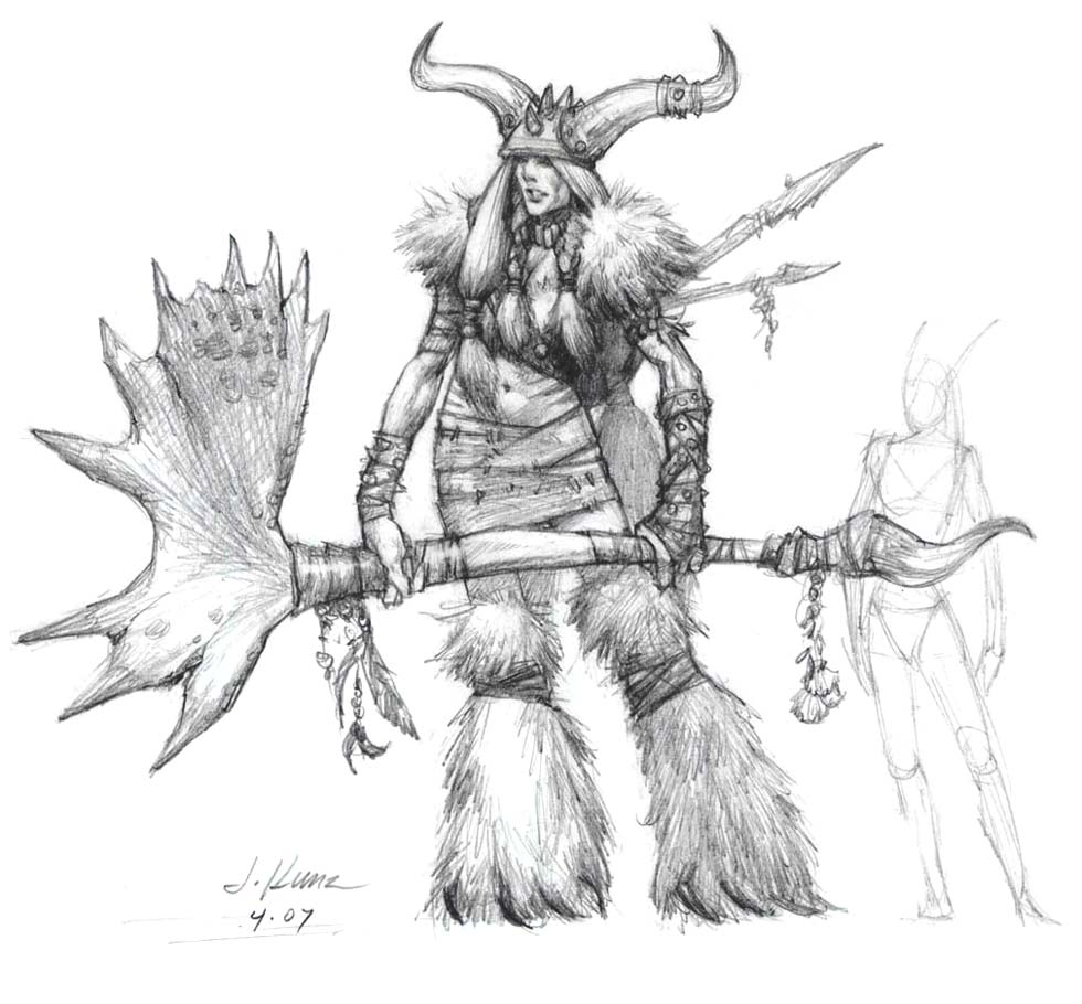Vrykul Female Art from World of Warcraft: Wrath of the Lich King
