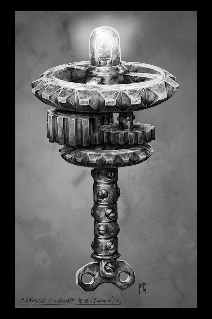 Gnomish Clockwork Mace Art from World of Warcraft: Wrath of the Lich King