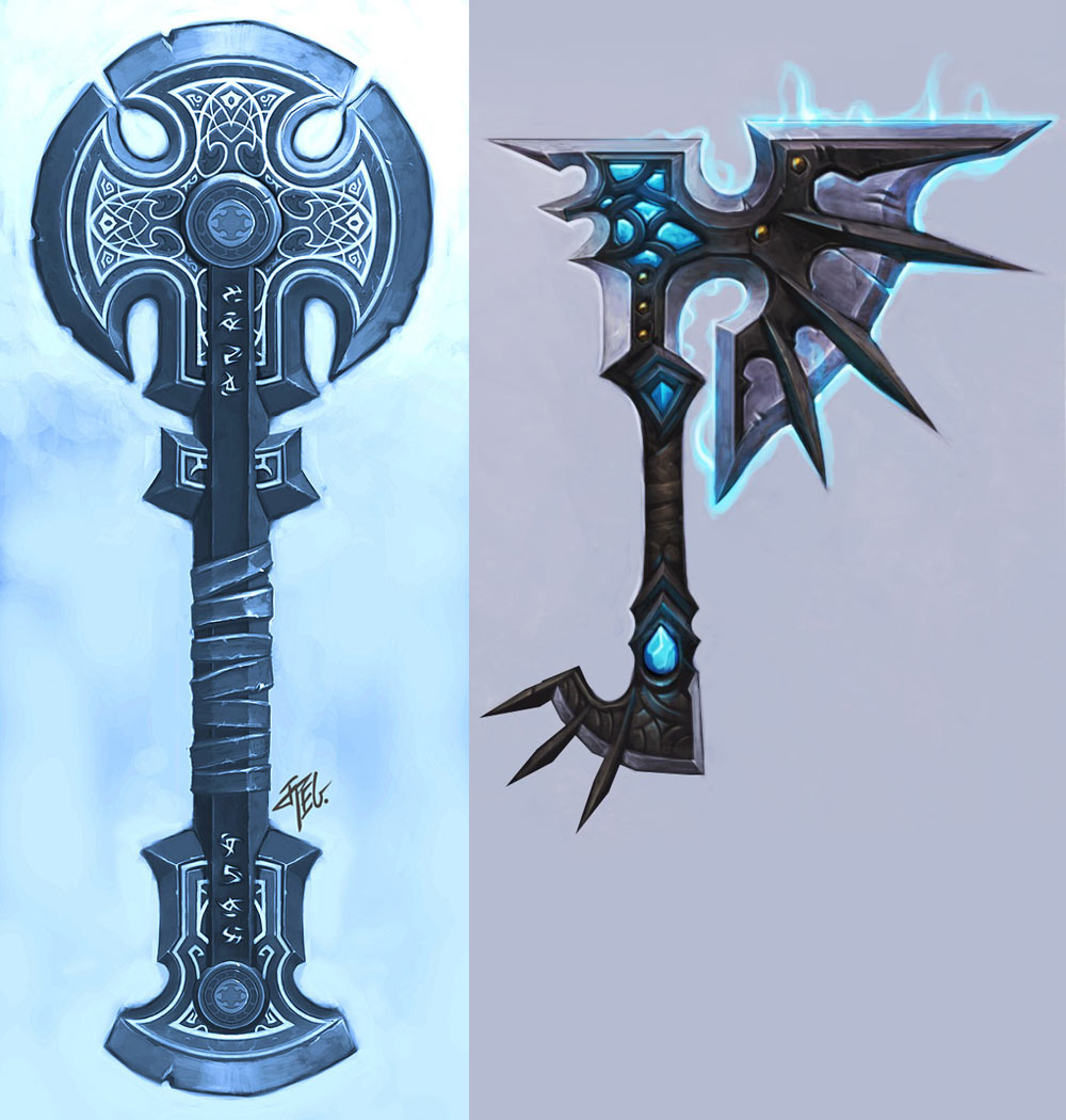 Nexus Axe Art from World of Warcraft: Wrath of the Lich King