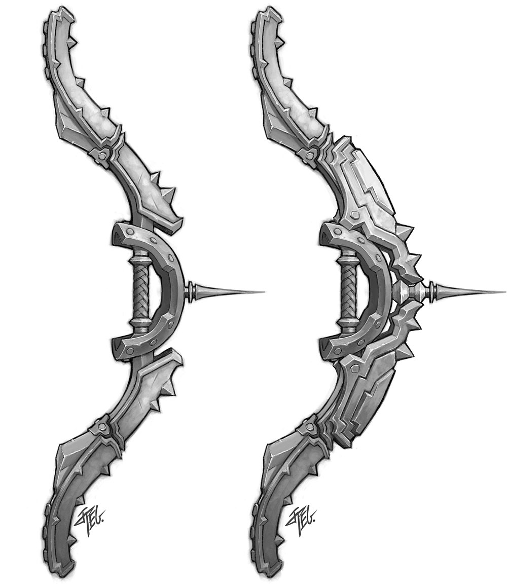 Northrend Bow Designs Art from World of Warcraft: Wrath of the Lich King