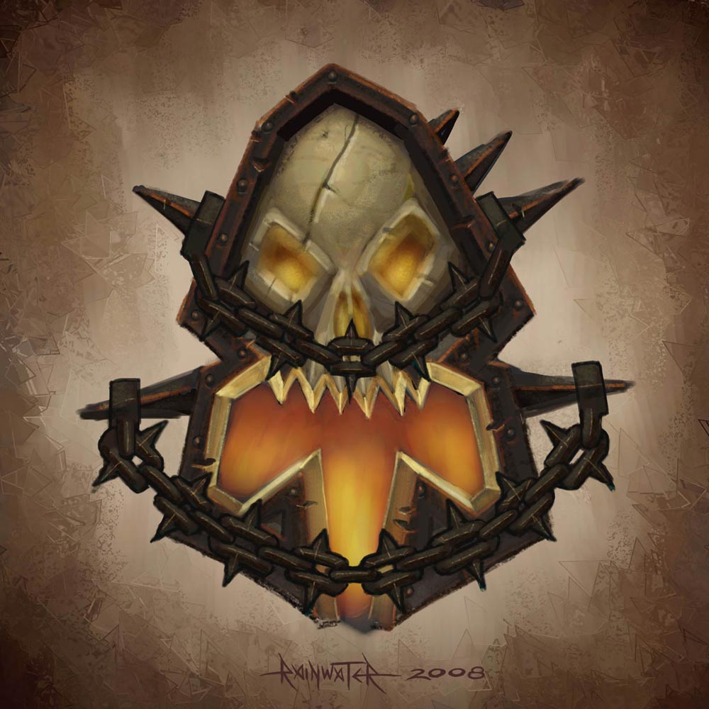 Utgarde Skull Shield Art from World of Warcraft: Wrath of the Lich King