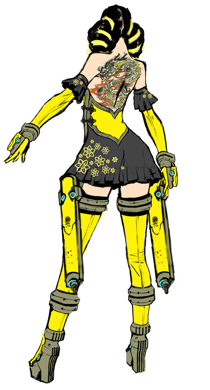 Ai Rin Back Art from Anarchy Reigns