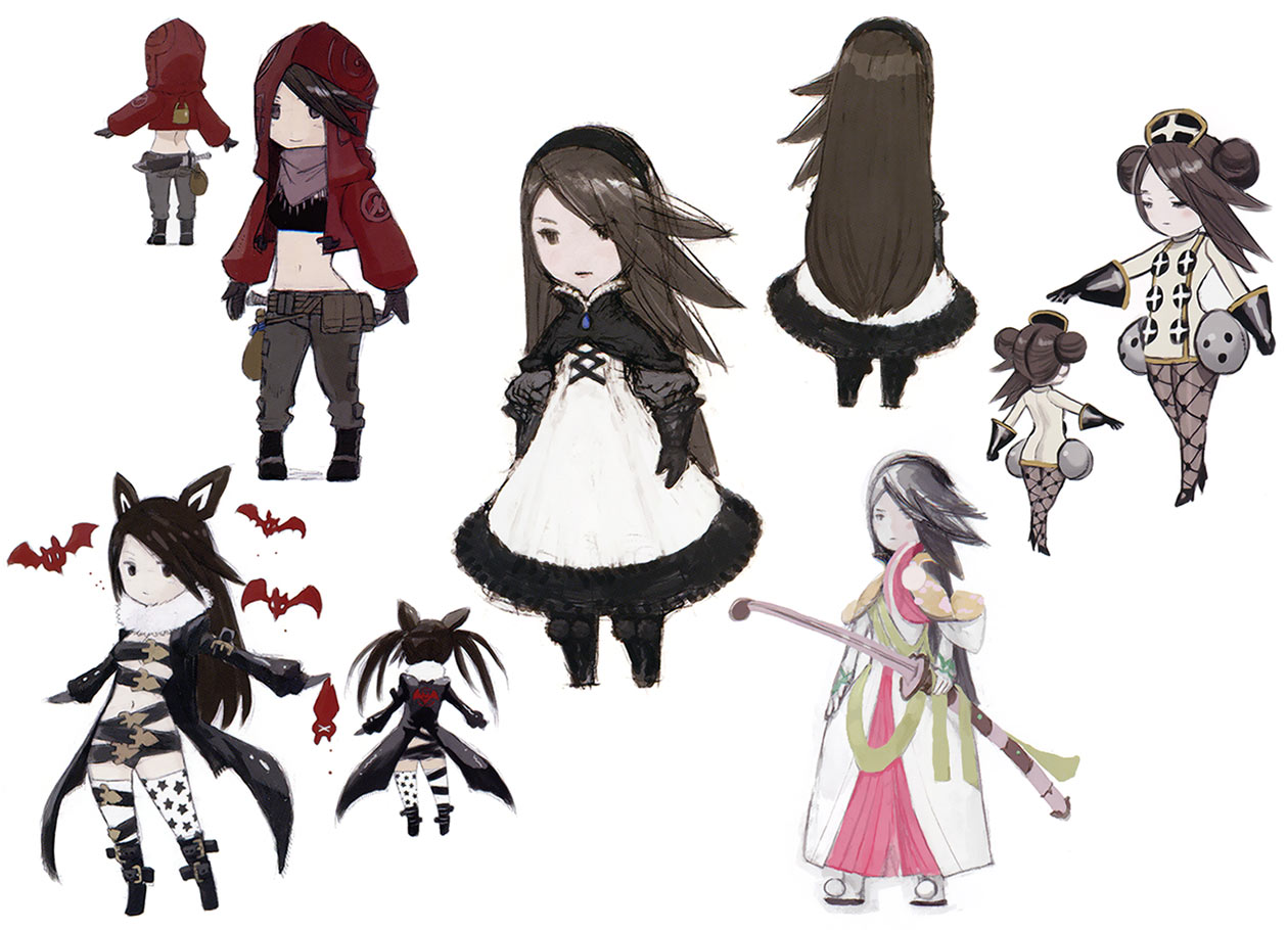 Agn&egrave;s Concept Art from Bravely Default