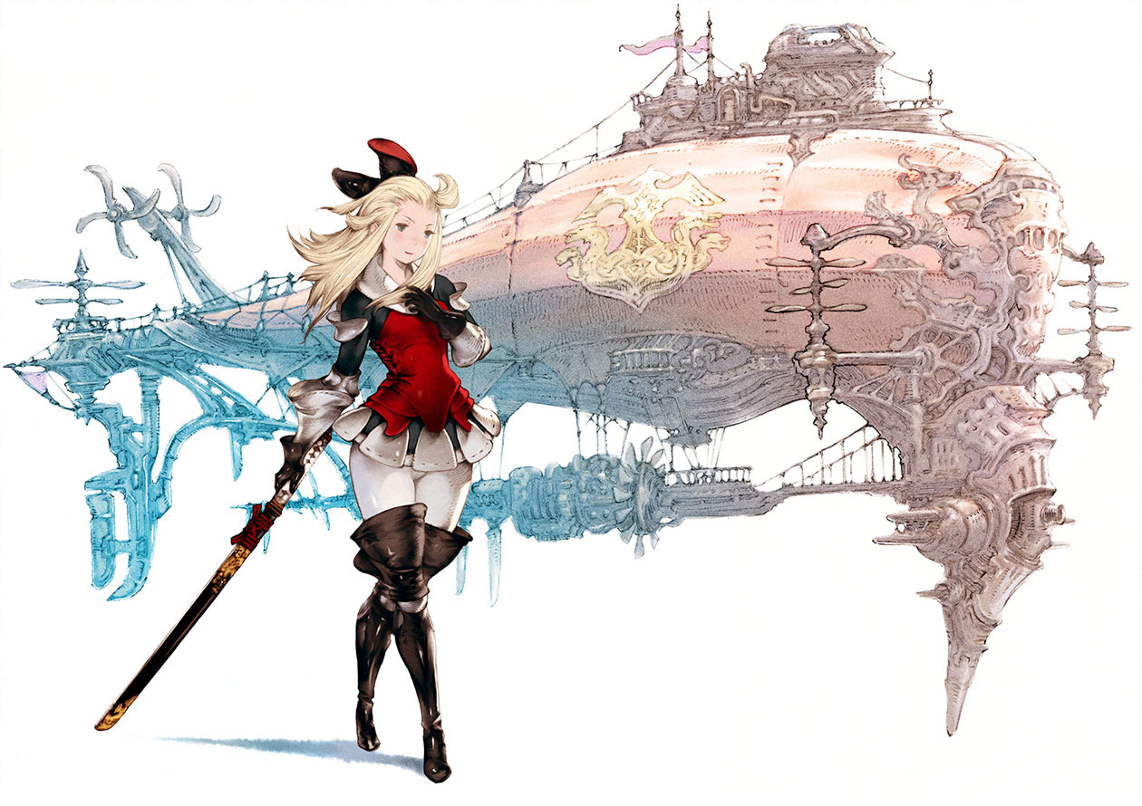 Edea & Airship Art from Bravely Default