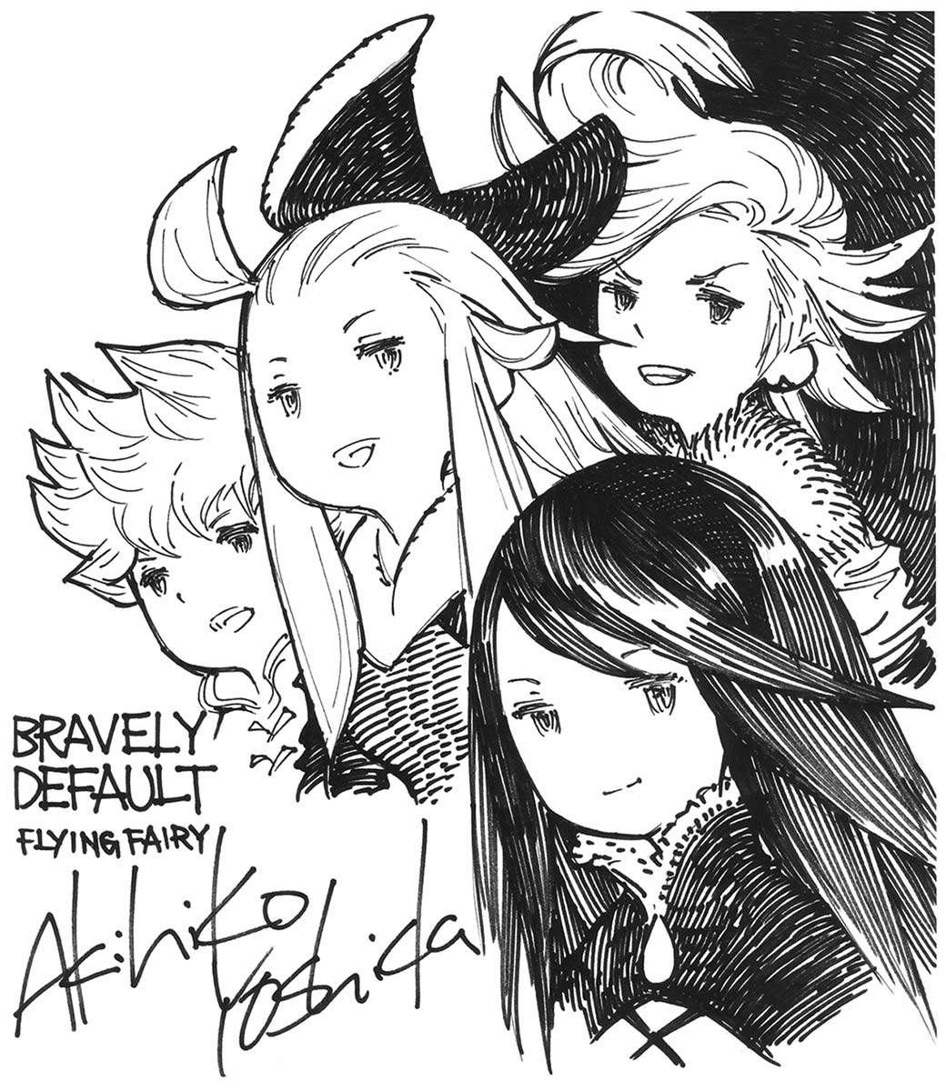 Faces Sketch from Bravely Default