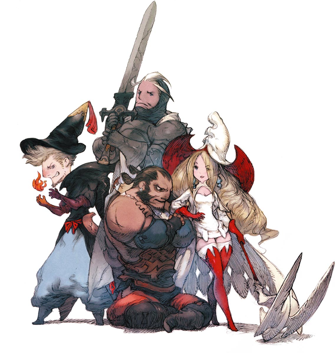 Jobmaster Characters Art from Bravely Default