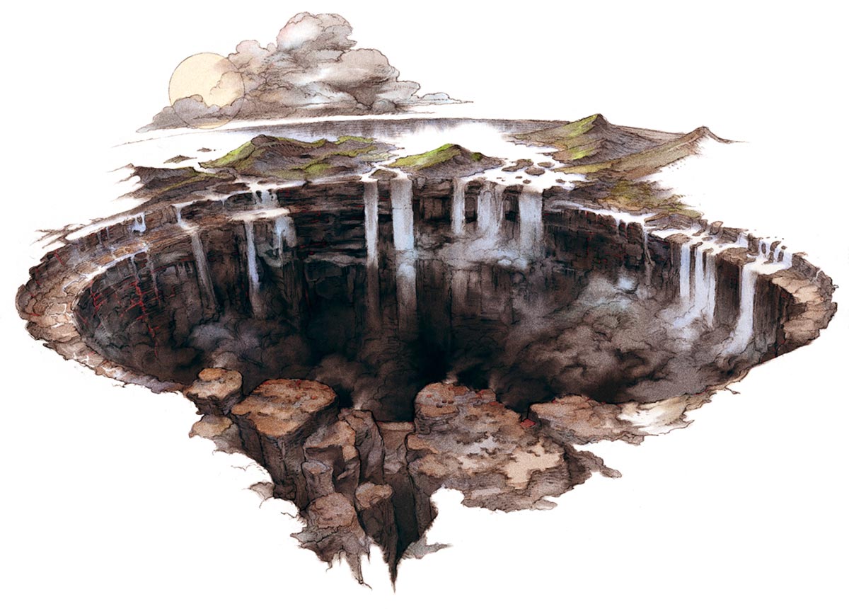 Kaldesran Continent Crater Art from Bravely Default