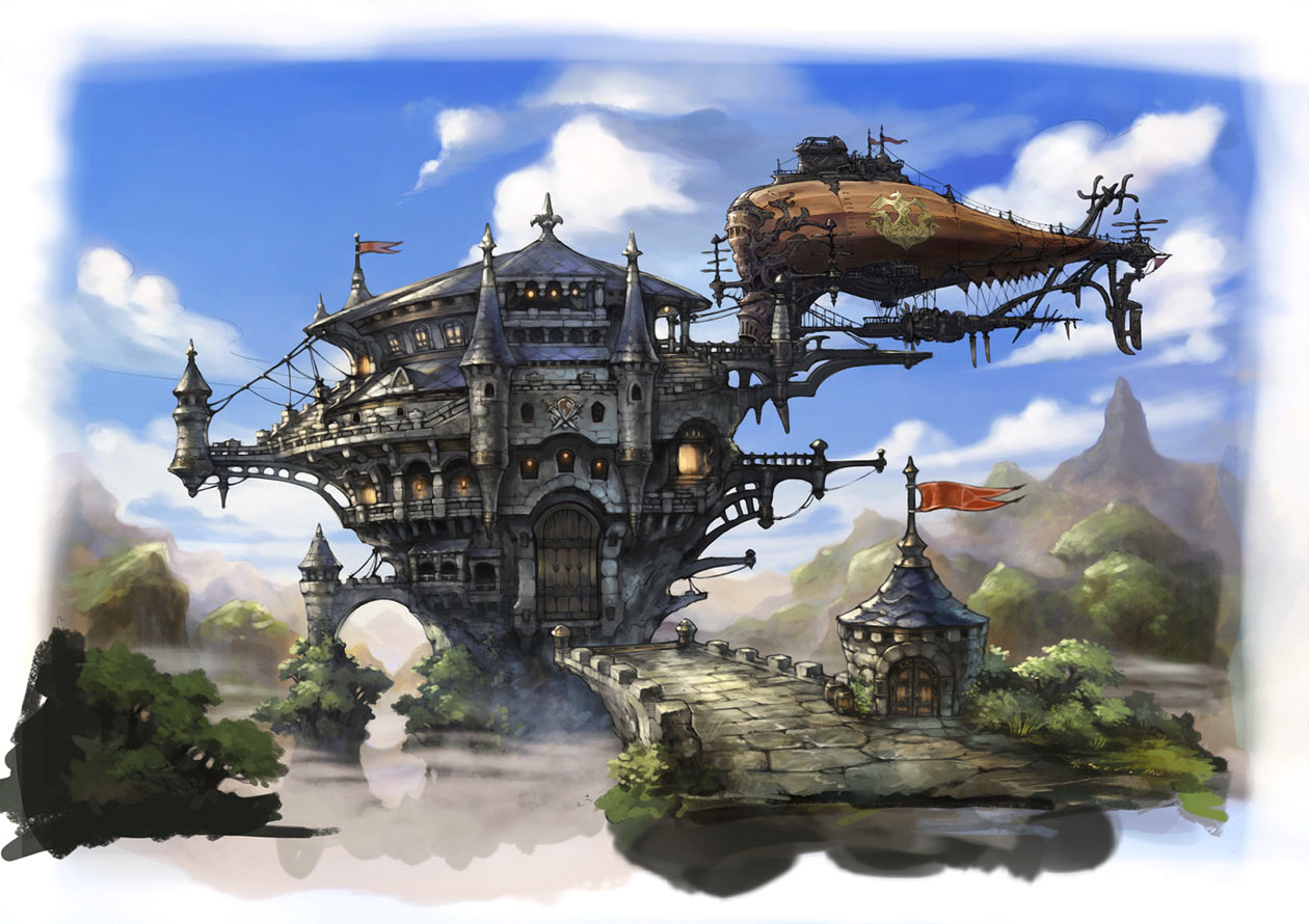 Lontano Villa Art from Bravely Default