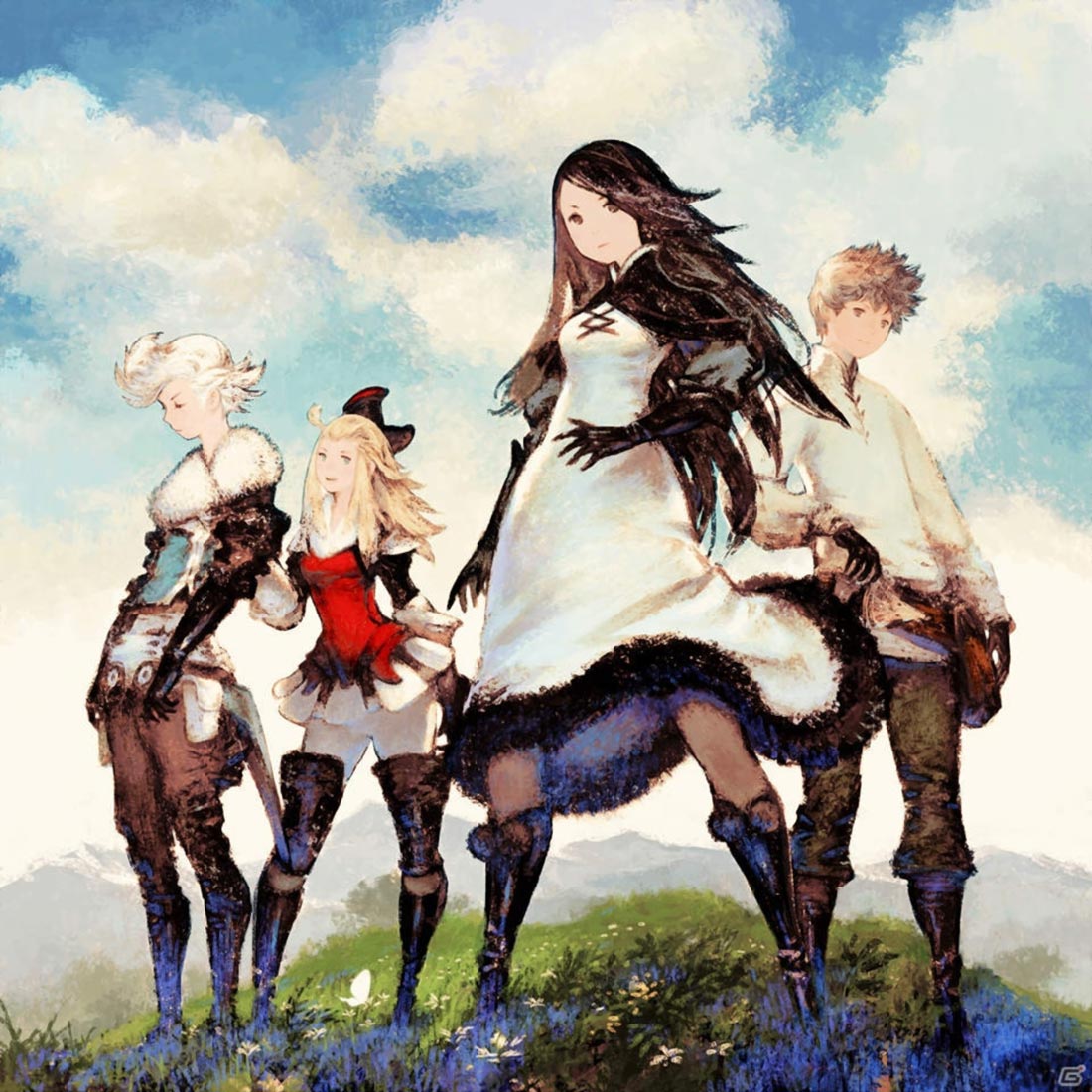 Main Characters Art from Bravely Default