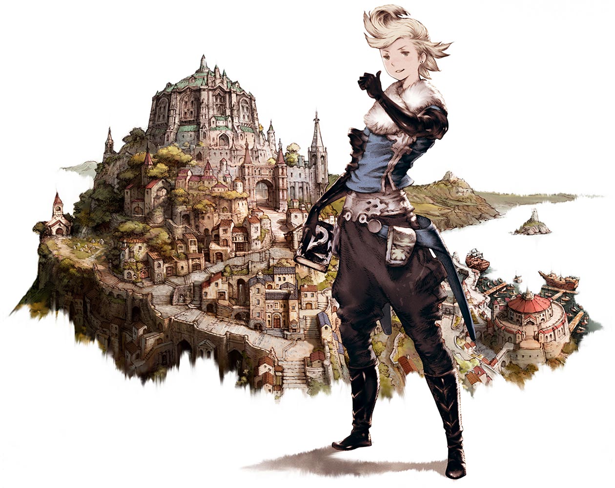 Ringabel & Caldisla Art from Bravely Default