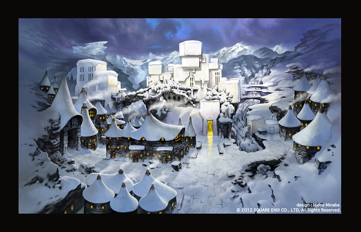 Snow Town Art from Bravely Default