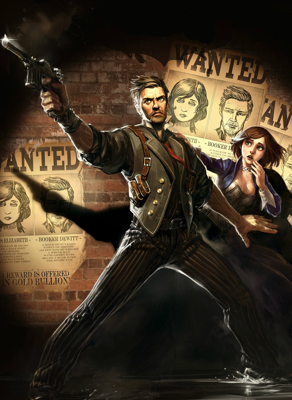 Booker DeWitt & Elizabeth Art from BioShock Infinite