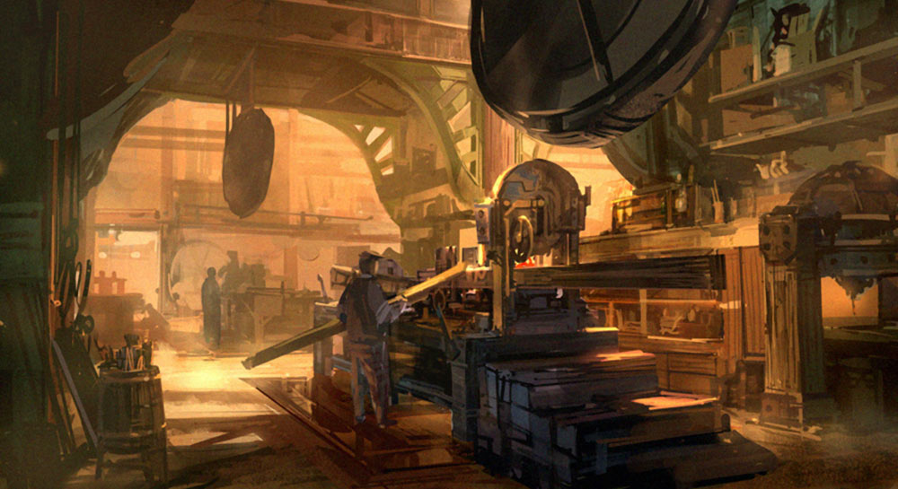 Factory Interior Art from BioShock Infinite