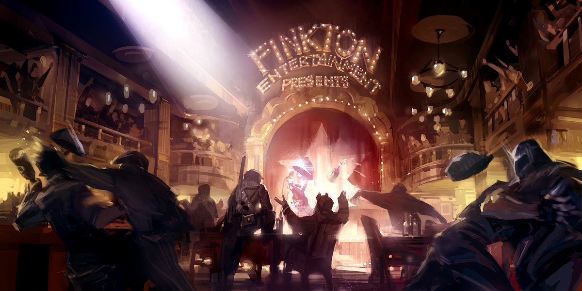 Finkton Night Club Art from BioShock Infinite