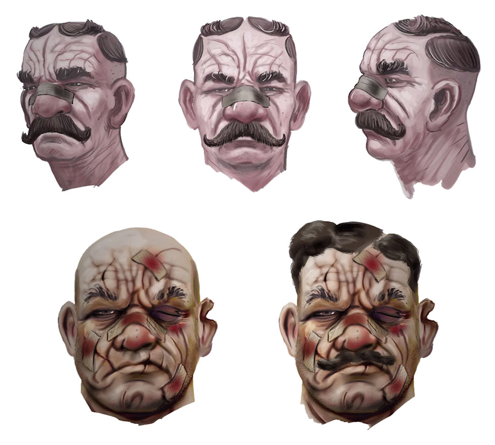 Handyman Head Art from BioShock Infinite